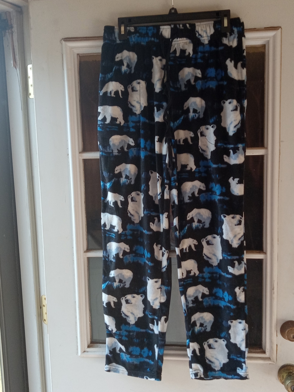 Cuddl Duds Black & Blue Polar Bear Fleece Lounge Pants